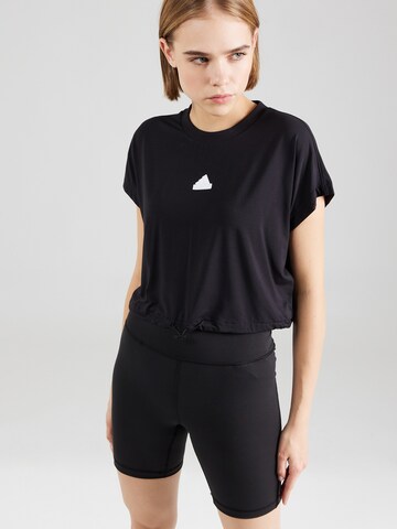 ADIDAS SPORTSWEAR Funktionsbluse i sort: forside