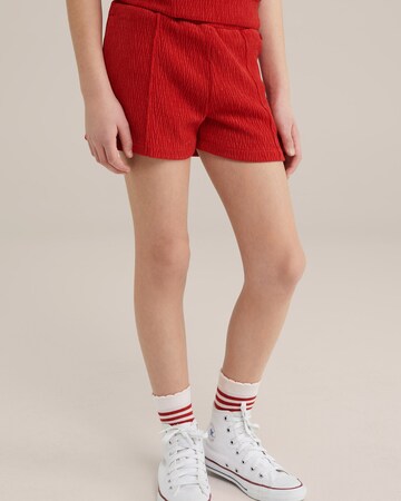 WE Fashion Normální Kalhoty – červená: přední strana