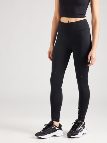 On Skinny Workout Pants in Black: front