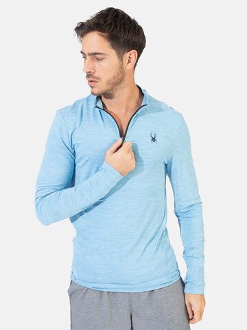 Spyder Sportsweatshirt in Blauw: voorkant