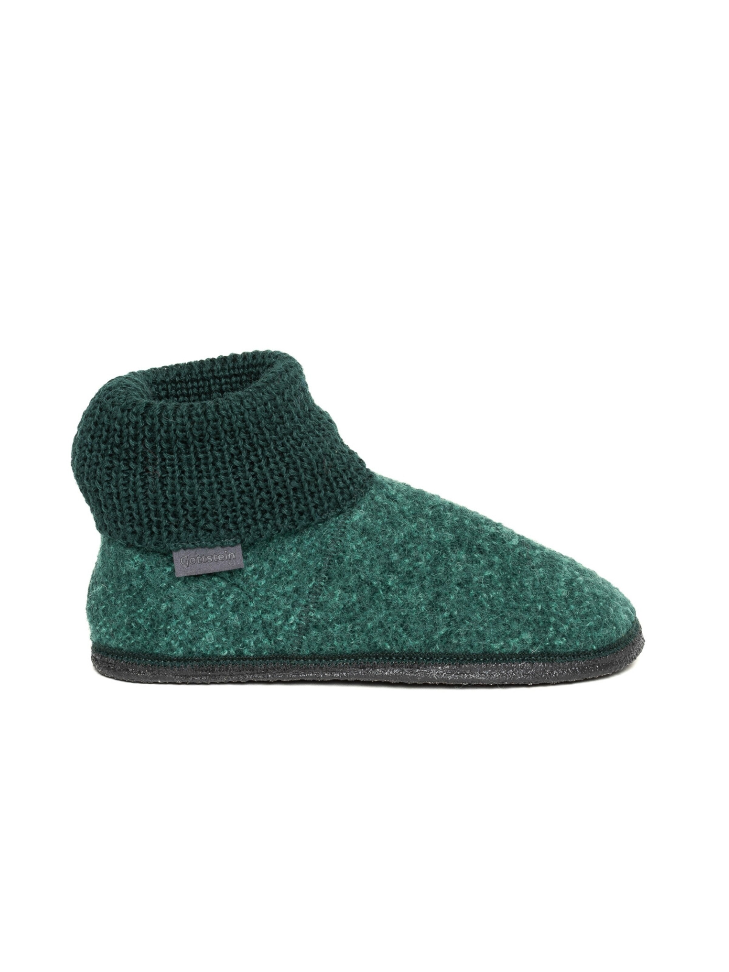 Gottstein Slippers 'Hüttenschuhe Wool Venture High' in Green