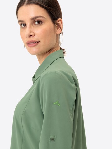 VAUDE Athletic button up shirt ' W Rosemoor LS ST IV ' in Green