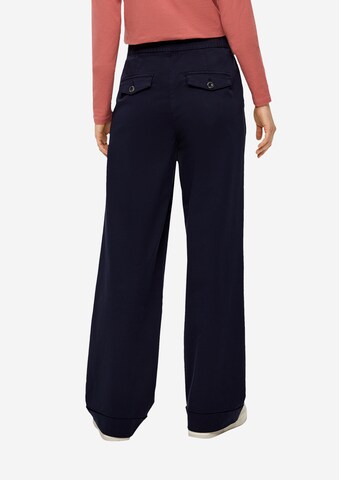 s.Oliver Wide leg Pleat-front trousers in Blue