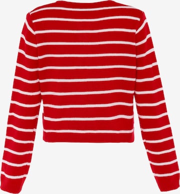 Geacă tricotată de la DreiMaster Maritim pe roșu