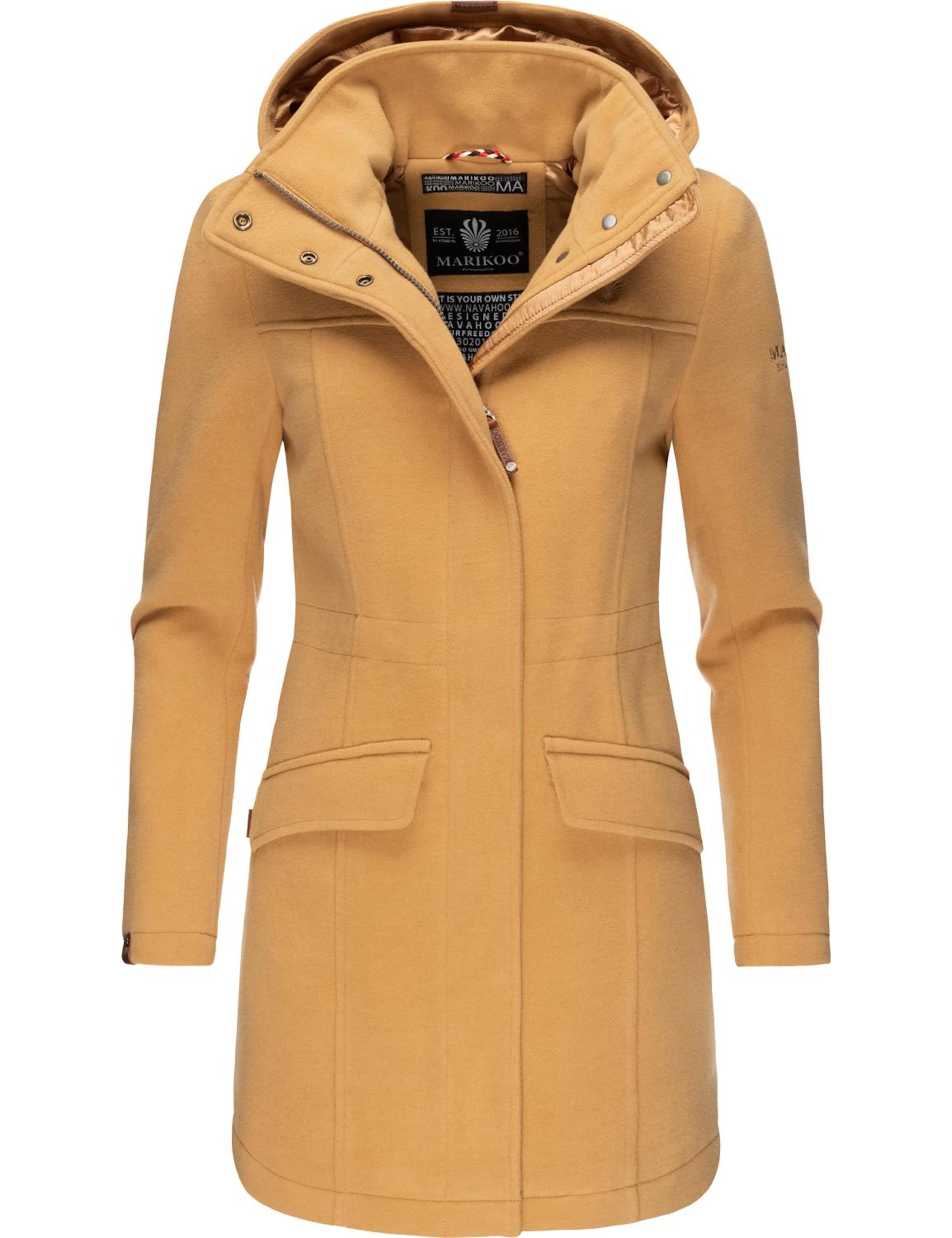 MARIKOO Демисезонное пальто в Коричневый: спереди