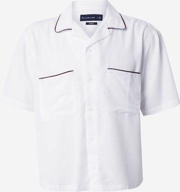 Abercrombie & Fitch Риза в бяло: отпред
