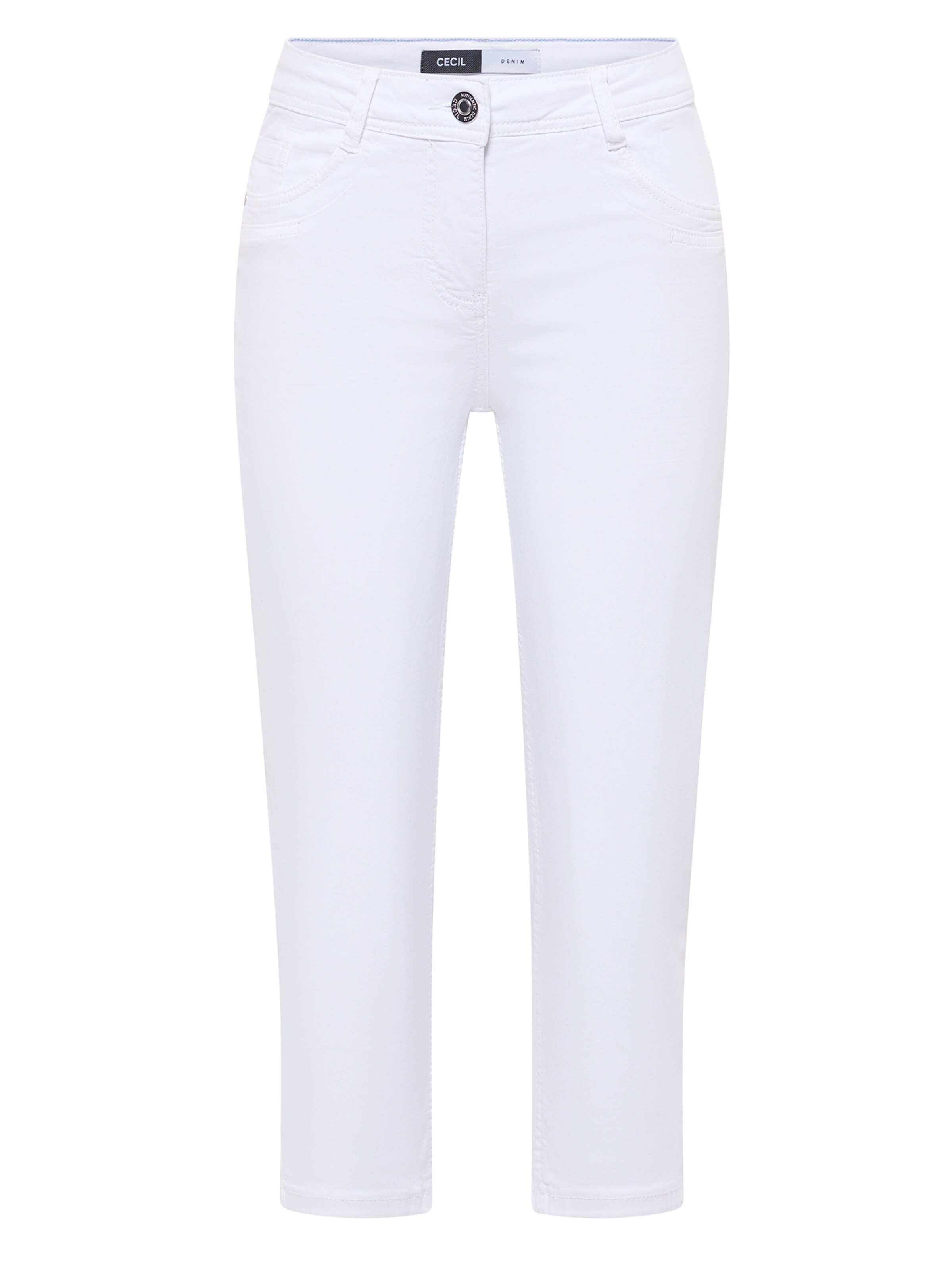 CECIL - Slimfit Pantalón 'Toronto' en blanco: frente