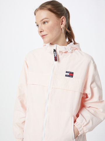 Tommy Jeans Between-season jacket 'Chicago' in Pink