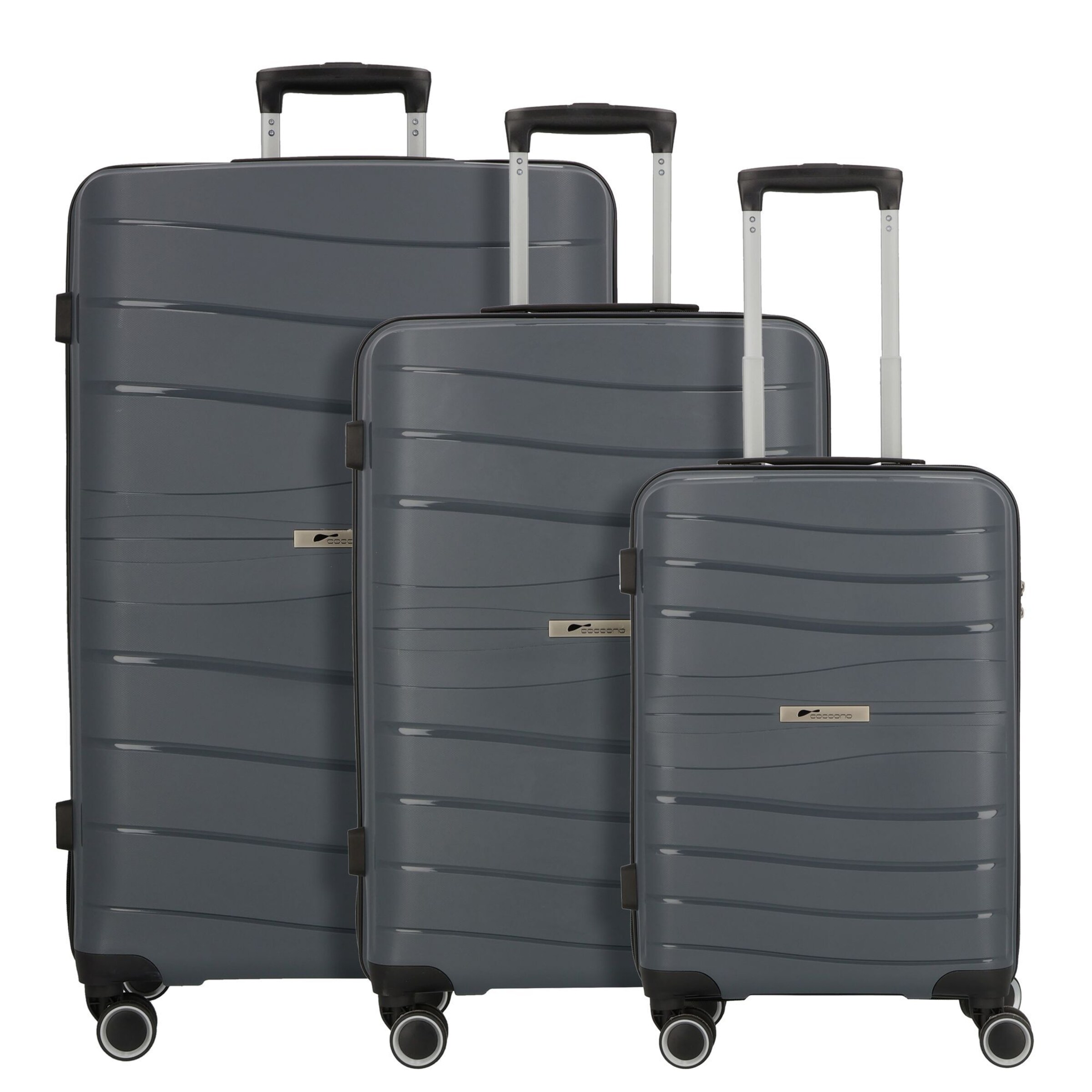cocoono Suitcase set 'Leon' in Grey: front
