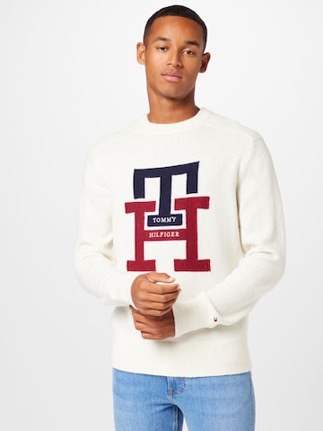 TOMMY HILFIGER Sweter w kolorze biały: przód