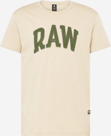 T-Shirt 'University' G-Star RAW en beige : devant