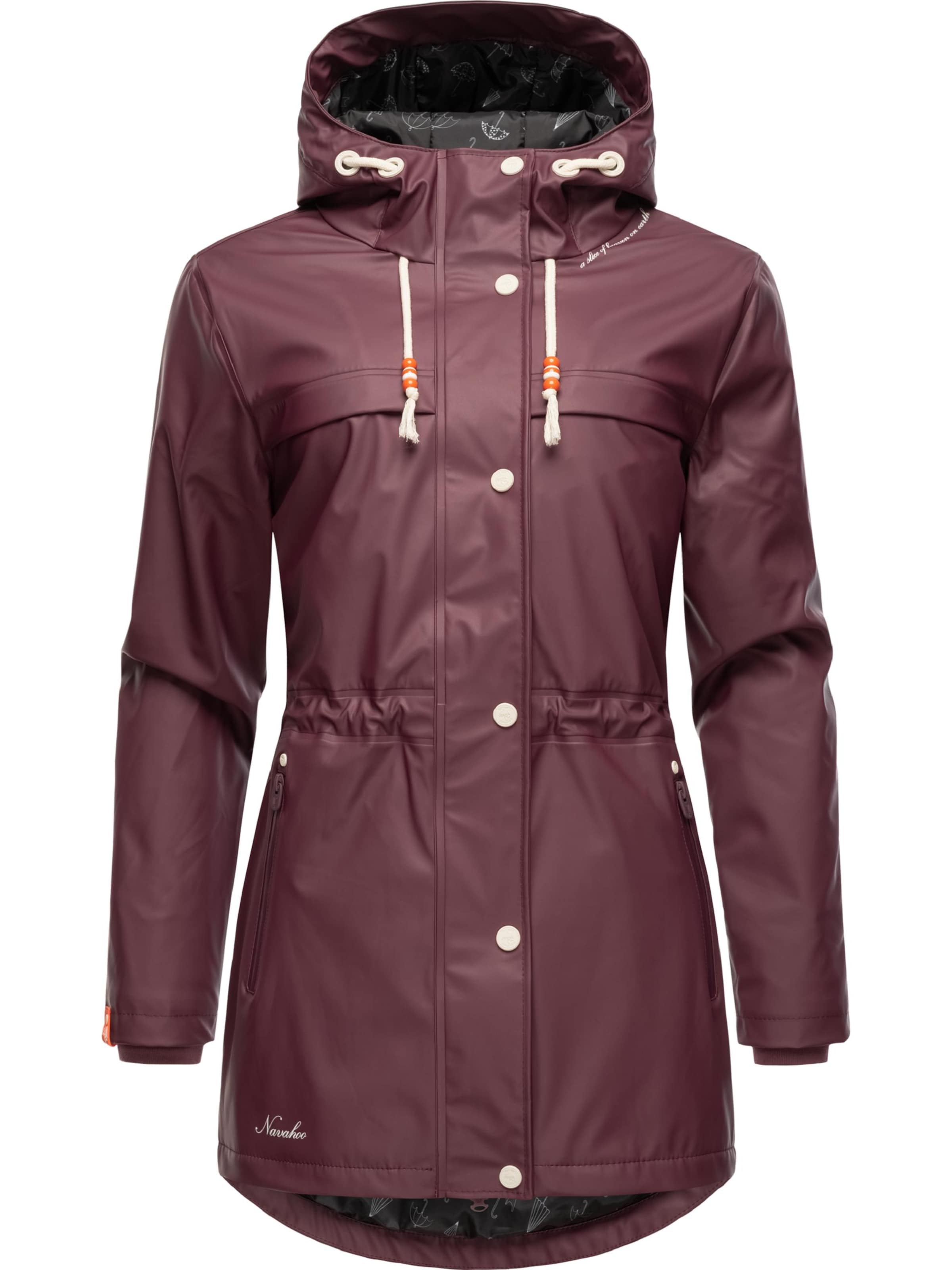 NAVAHOO Übergangsmantel 'Rainy Forest' in Rot: Vorderseite