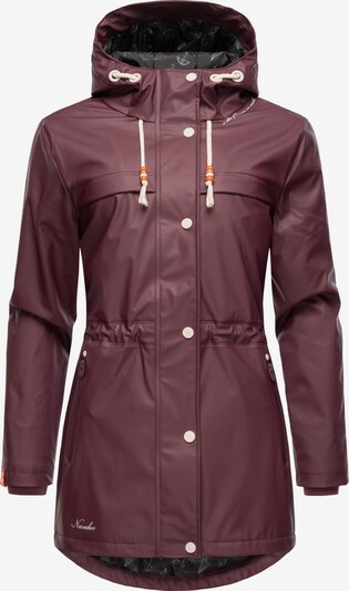 NAVAHOO Between-seasons coat 'Rainy Forest' in Orange / Bordeaux / White, Item view