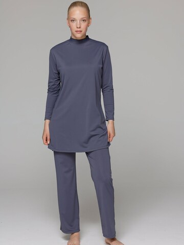 SIYA Swimwear High neck Badeanzug 'South - Covered' in Blau: Vorderseite