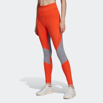 ADIDAS BY STELLA MCCARTNEY Skinny Športne hlače 'True Purpose' | oranžna barva: sprednja stran