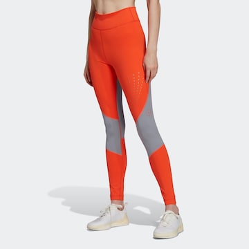 ADIDAS BY STELLA MCCARTNEY Skinny Workout Pants 'True Purpose' in Orange: front