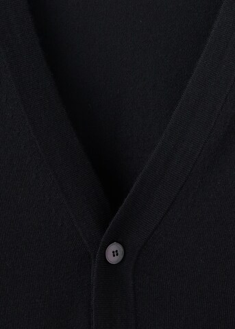MANGO MAN Gebreid vest 'WILLYC-I' in Zwart