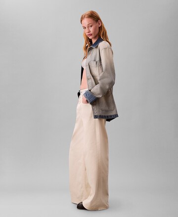 Wide Leg Pantalon Calvin Klein Jeans en beige