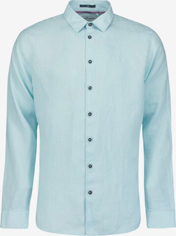 No Excess Button Up Shirt in Blue: front