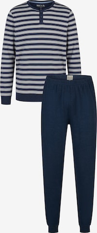 Phil & Co. Berlin Pyjama ' Soft and Cozy ' in Blau: Vorderseite