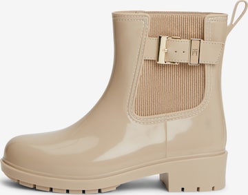 TOMMY HILFIGER - Botas de lluvia en beige: frente