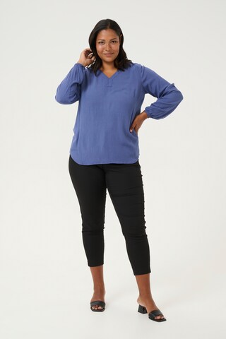 Chemisier 'Annia' KAFFE CURVE en bleu