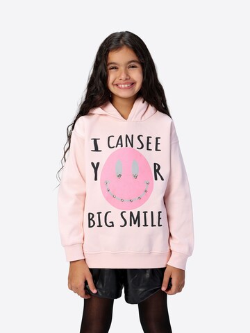 Solang Sweatshirt Oversized Hoodie Frontprint in Rot: Vorderseite