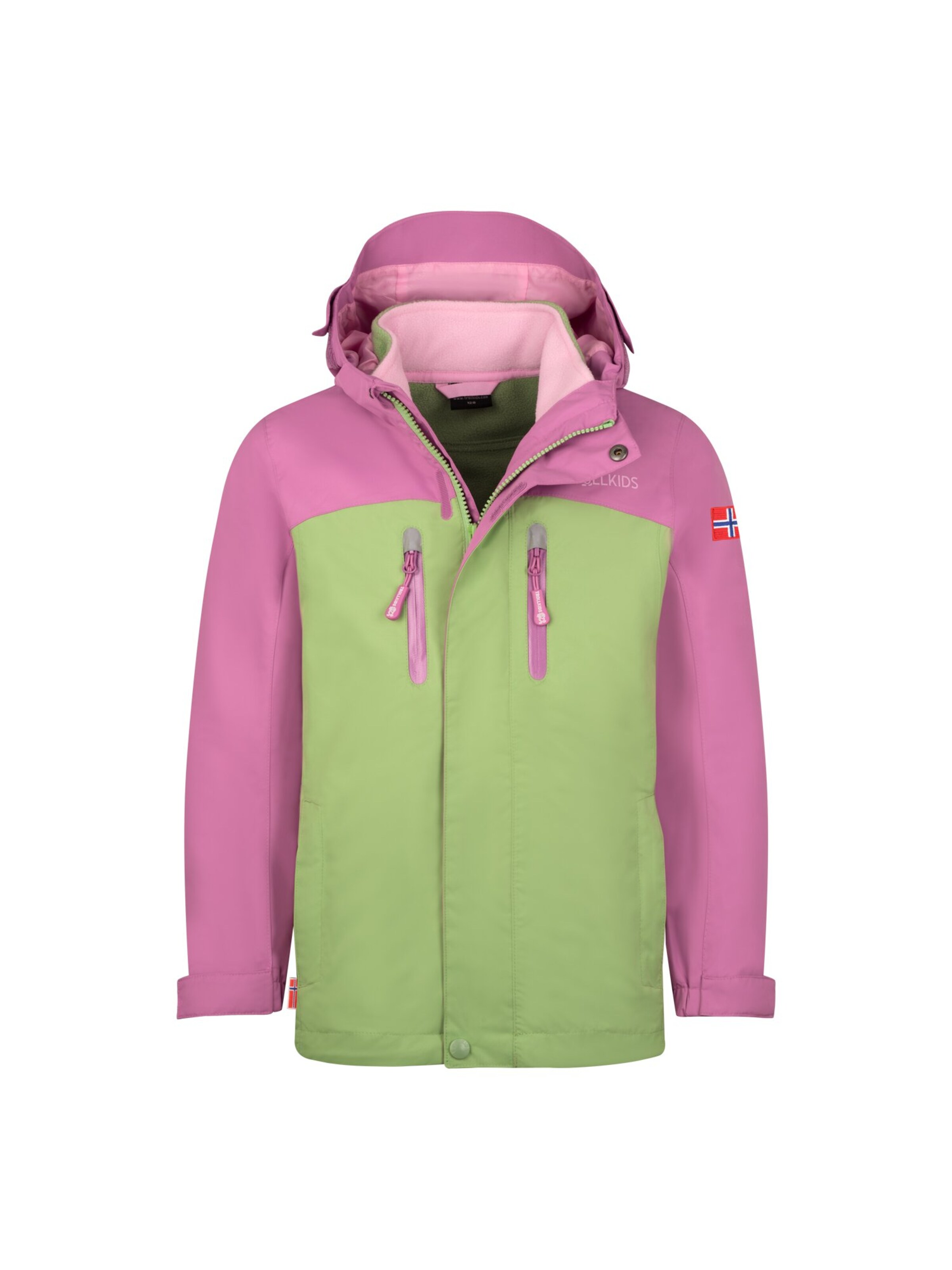 TROLLKIDS Outdoor jacket in Pink: front