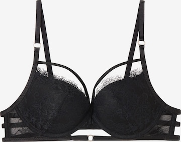 INTIMISSIMI Push-up Bra 'ELETTRA INTRICATE SURFACE' in Black: front