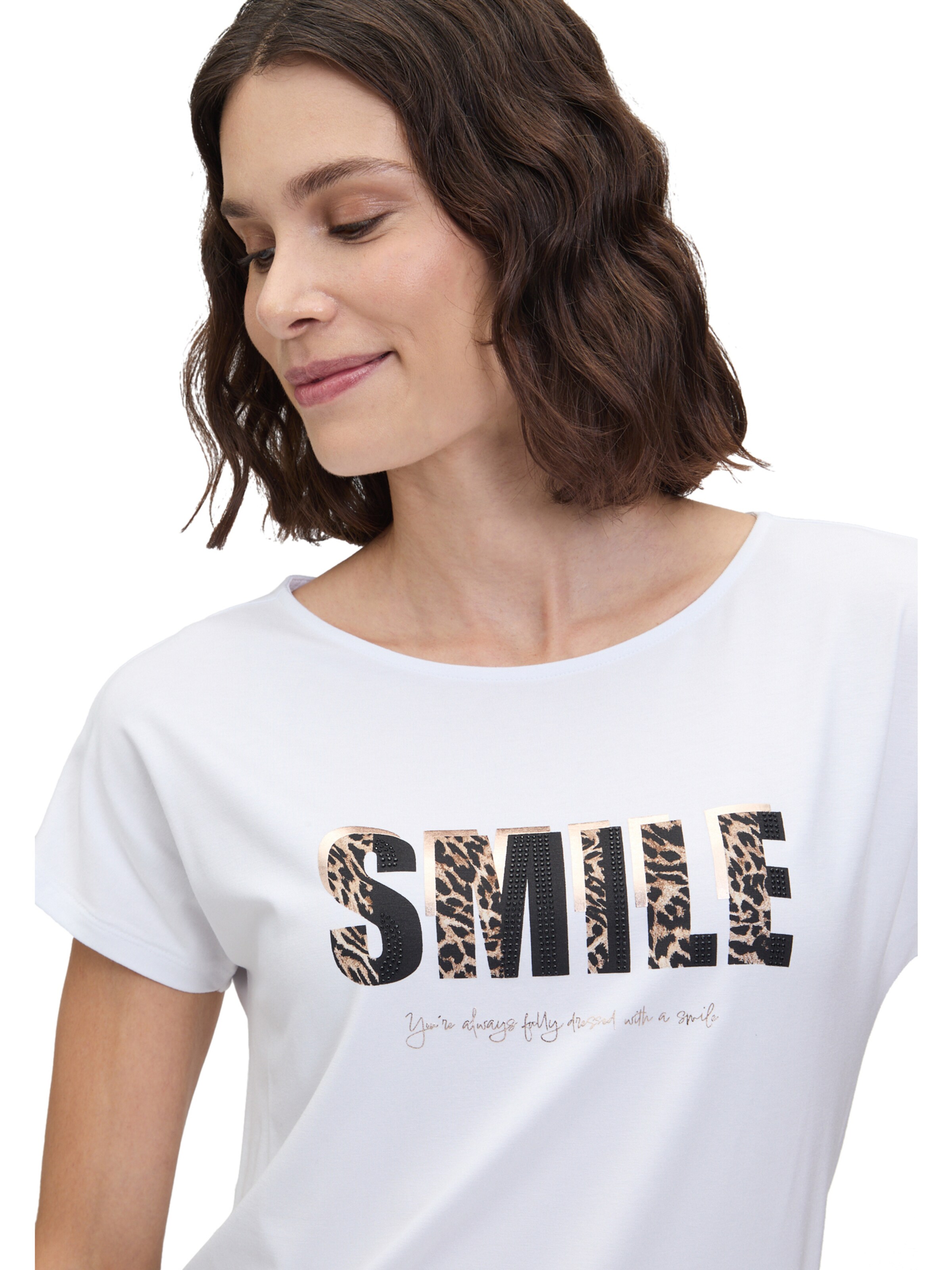 Betty Barclay Basic Shirt mit Placement in Weiß