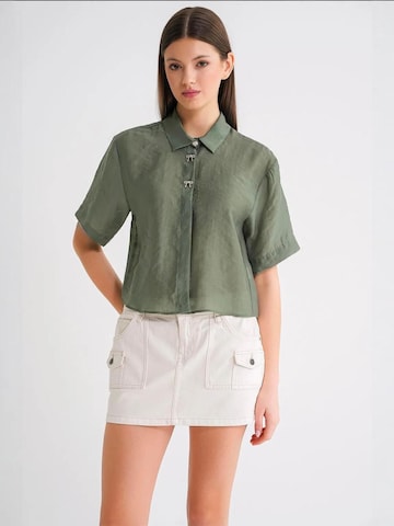 Camicia da donna di MixRay in verde