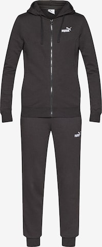PUMA Trainingsanzug in Schwarz: Vorderseite