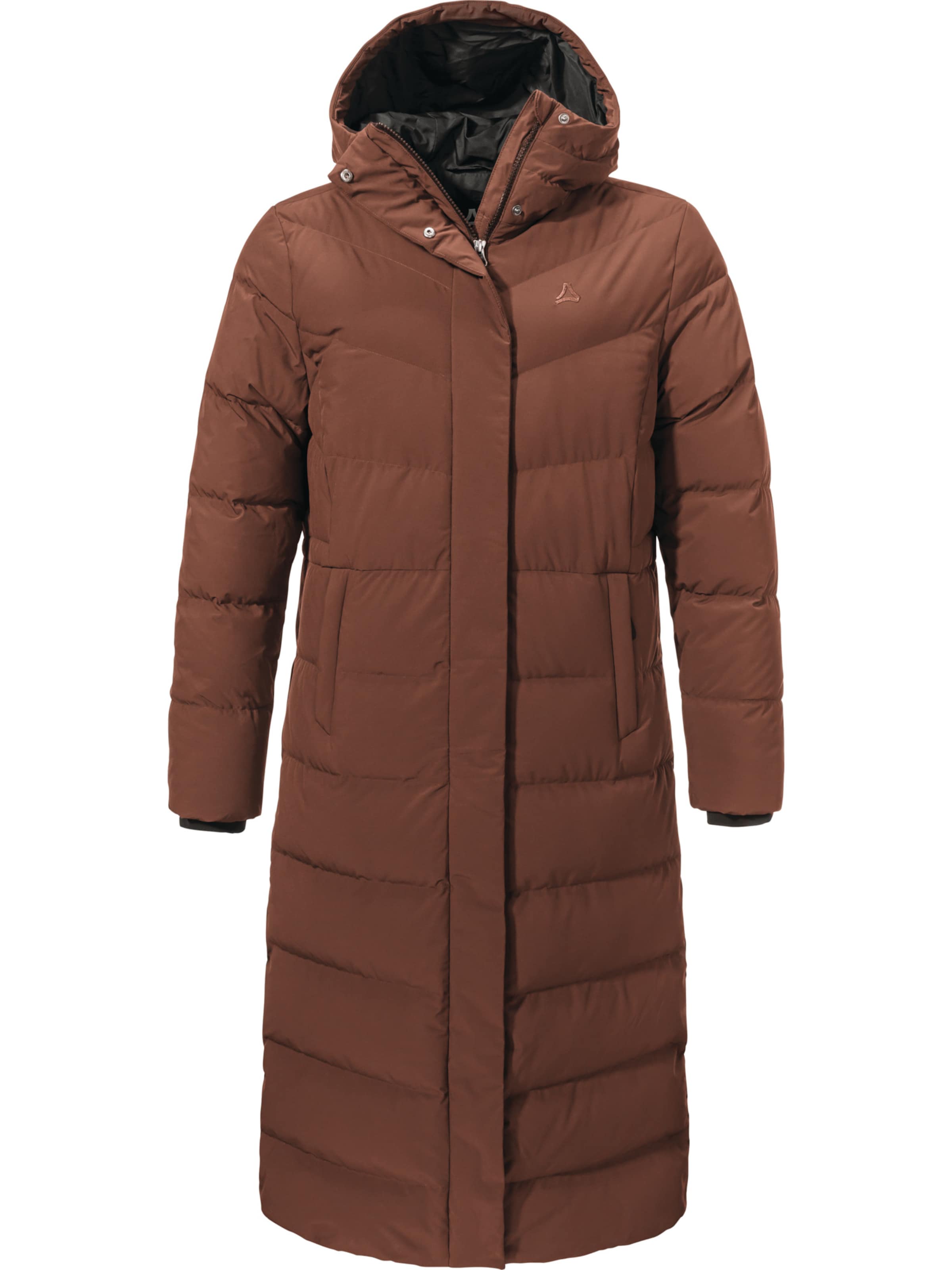 Schöffel Mantel 'Urban Down' in Braun: Vorderseite