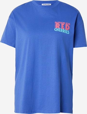 zils Sublevel T-Krekls: no priekšpuses