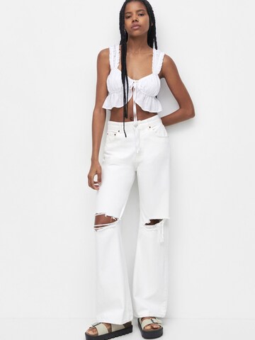 Chemisier Pull&Bear en blanc