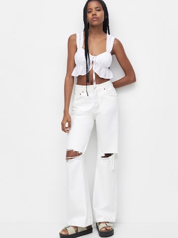 Chemisier Pull&Bear en blanc