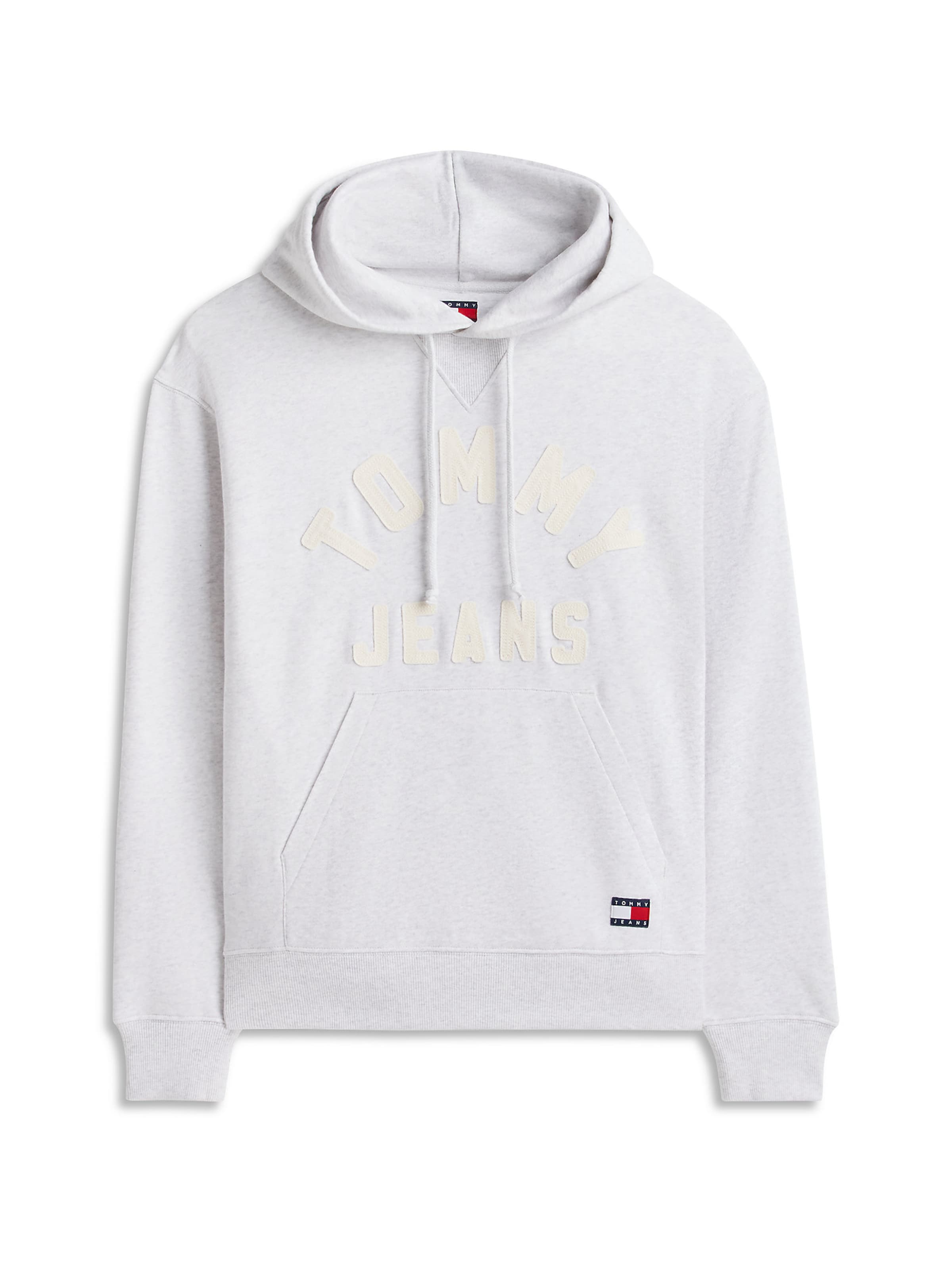 Tommy Jeans Zip-Up Hoodie in White: front