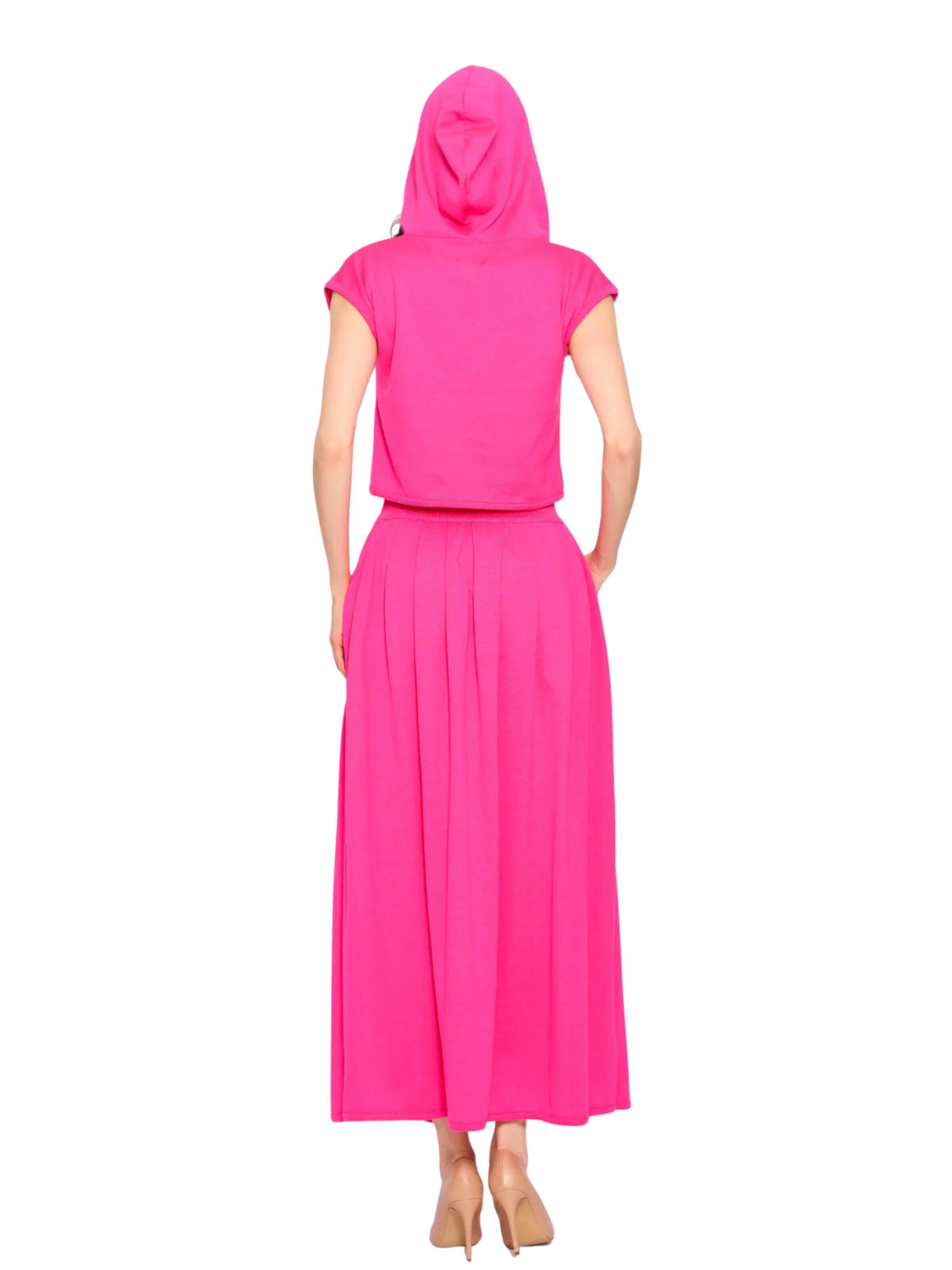 Süel knitwear Sticktop 'Hanna Hoodie' i pink