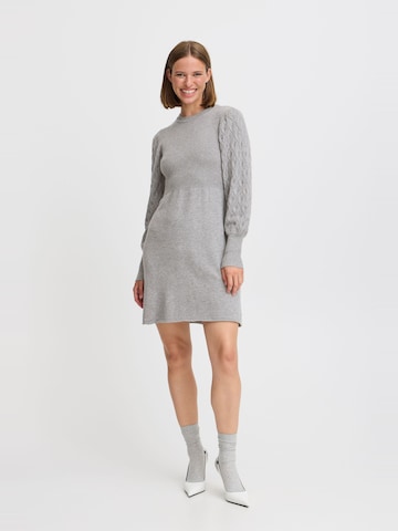 Robes en maille ' BYNONINA RIB DRESS 2 ' b.young en gris