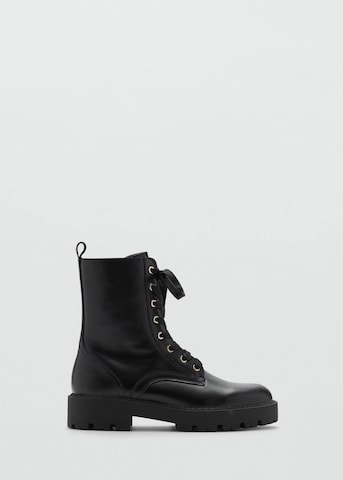 MANGO Lace-Up Ankle Boots 'Mountain' in Black