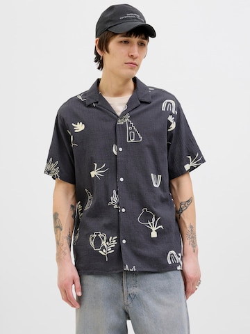 JACK & JONES Comfort fit Overhemd in Grijs: voorkant