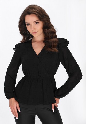 faina - Blusa en negro: frente
