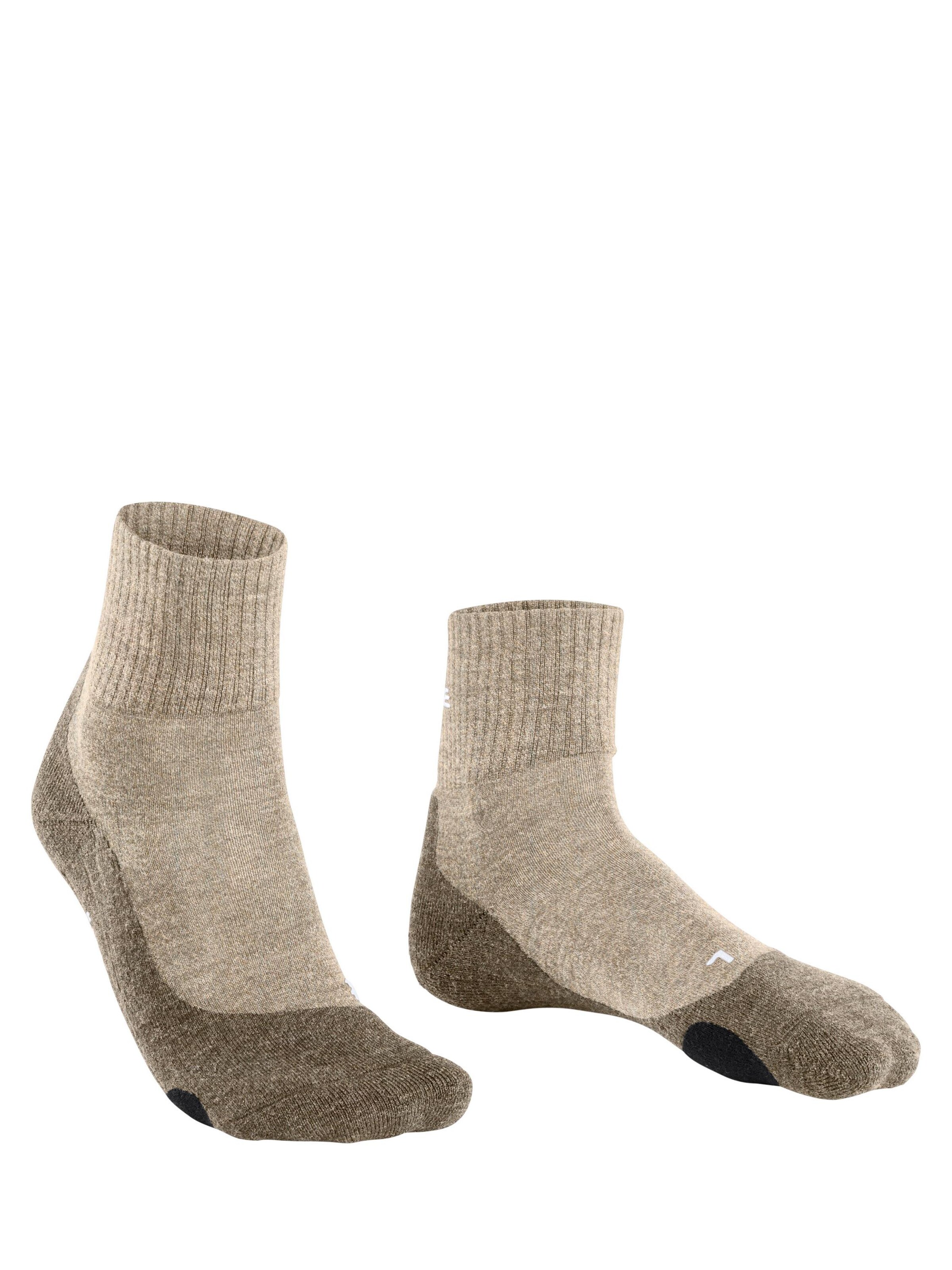 FALKE Athletic Socks 'TK2 Explore Wool Short' in Beige