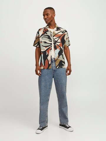 JACK & JONES Comfort fit Overhemd 'JJSequoia' in Beige