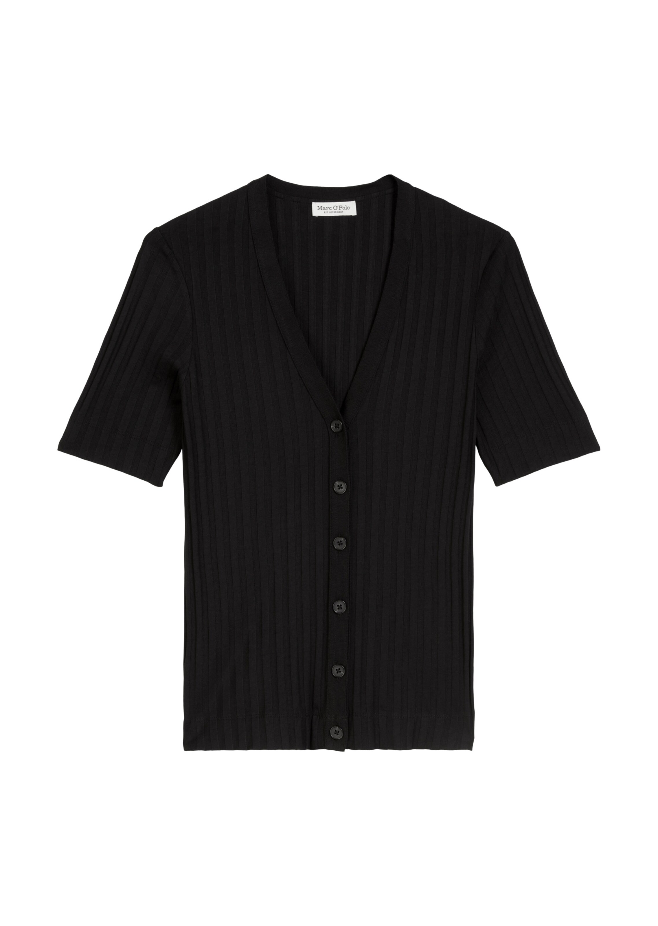 Marc O'Polo Strickjacke in Schwarz: Vorderseite