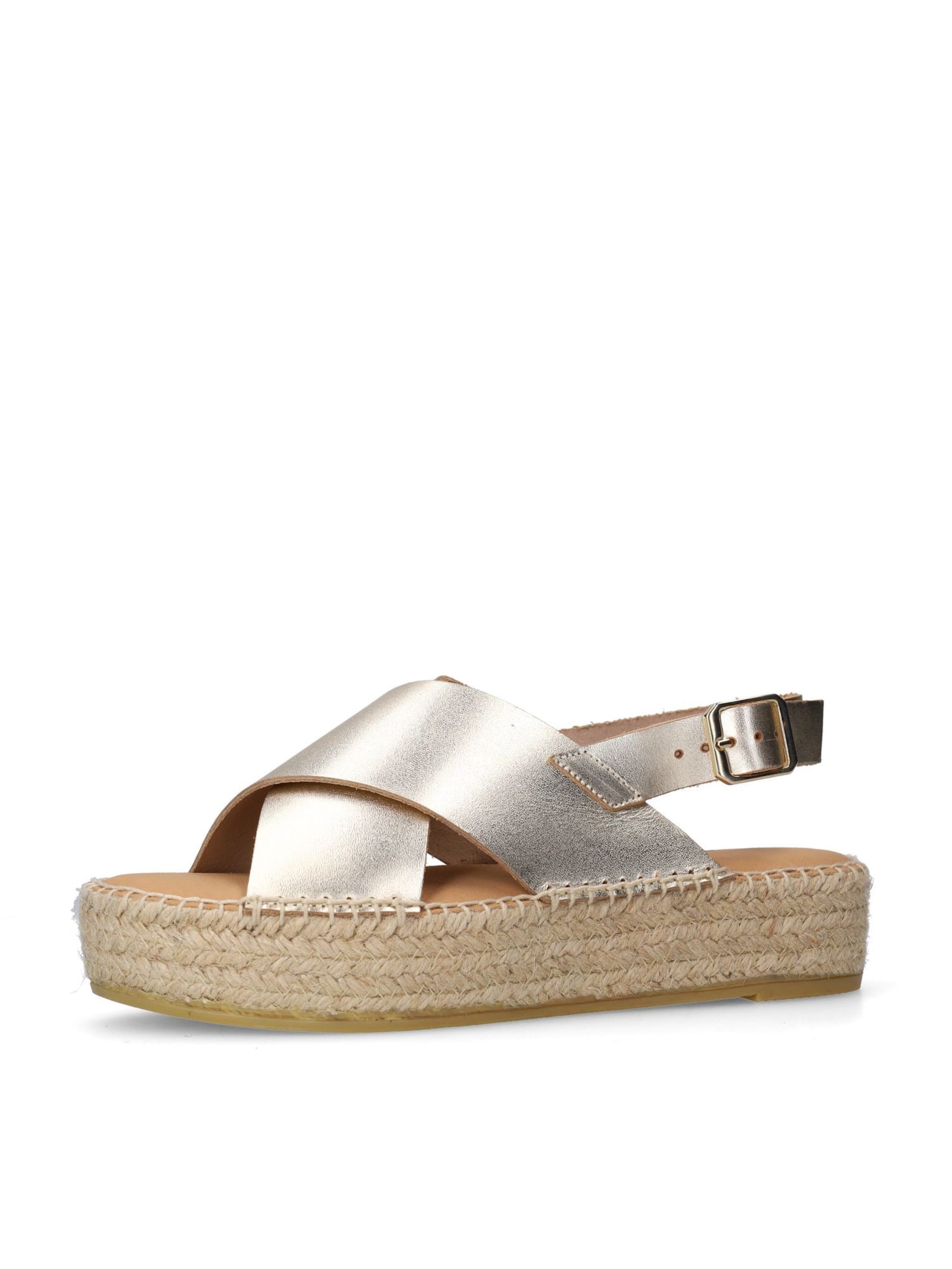 Sandales SACHA en or : devant