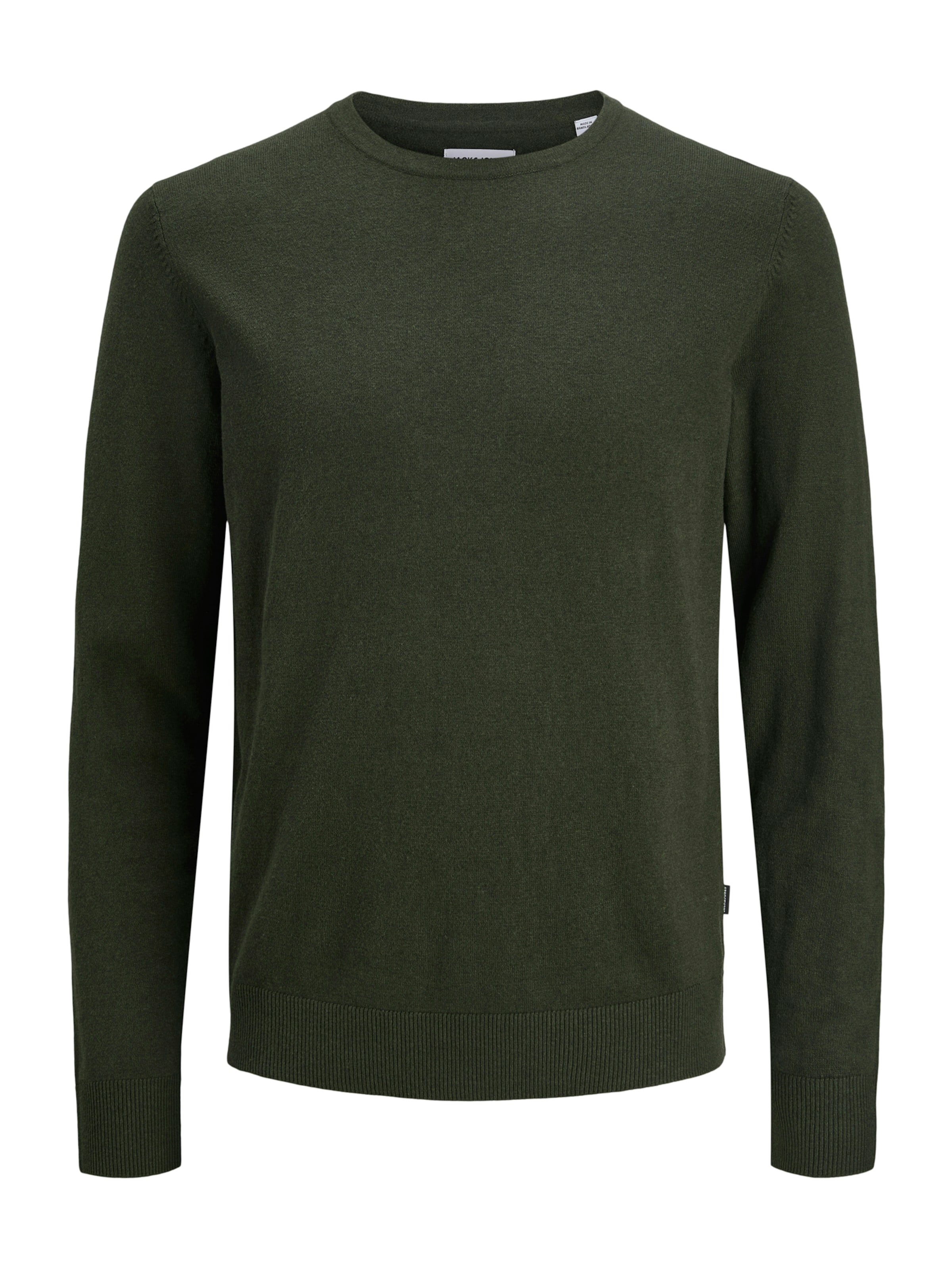 Pull-over 'JJEEMIL' JACK & JONES en vert : devant