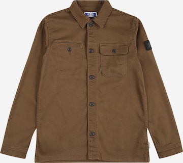 Jack & Jones Junior Button up shirt 'Ben' in Brown: front