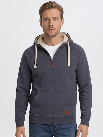 BLEND Sweat jacket 'Speedy' in Blue: front