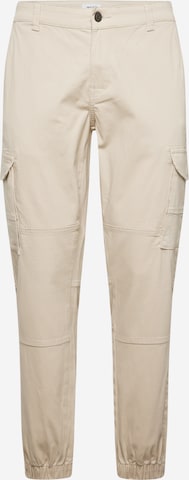 Effilé Pantalon cargo 'Carter' Only & Sons en beige : devant